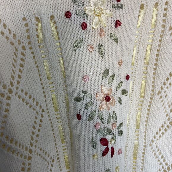 Celina Yang Designs VTG XL Embroidered Knit Long Sleeves SWEATER - Picture 5 of 7